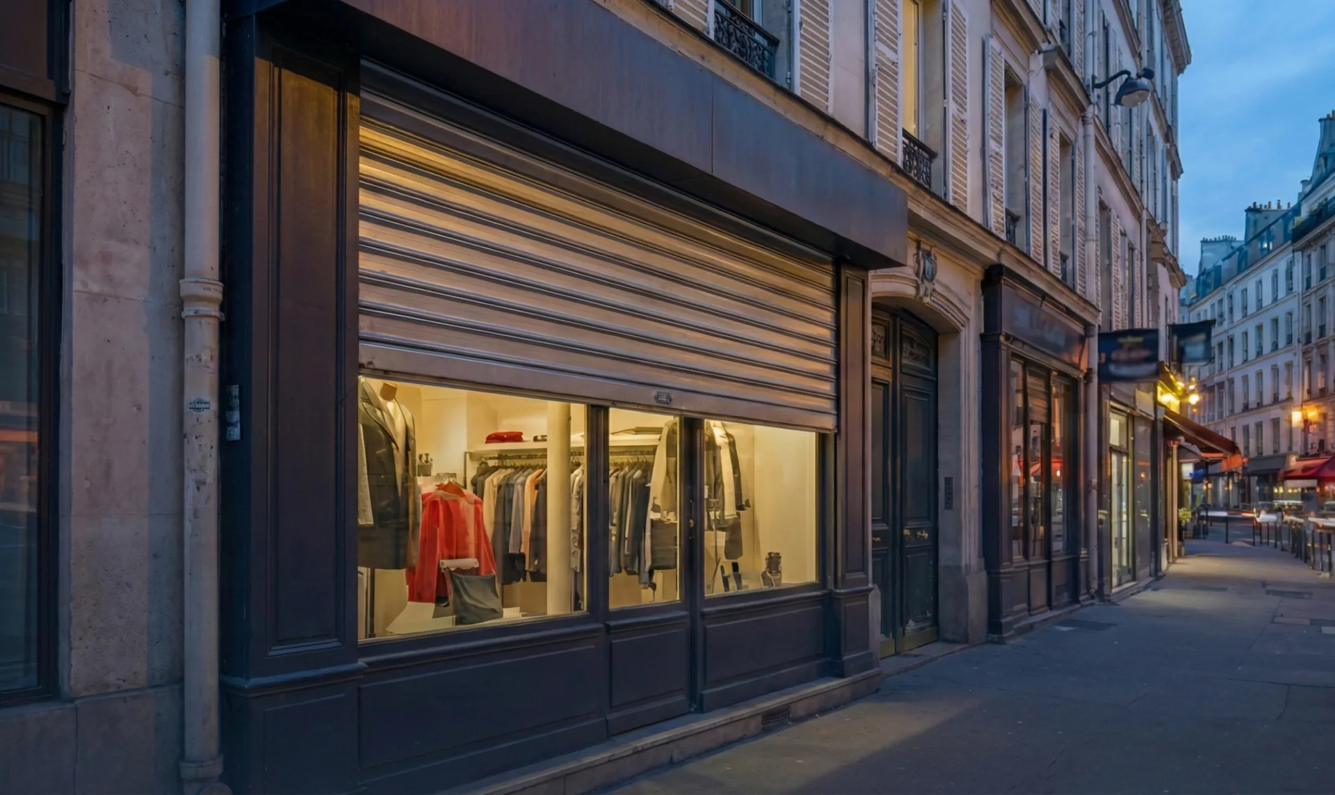 Rideau metallique lame pleine pour commerce
